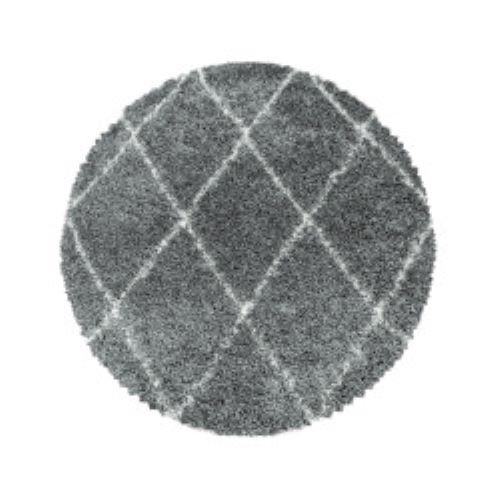 Levně Ayyildiz koberce Kusový koberec Alvor Shaggy 3401 grey kruh - 120x120 (průměr) kruh cm