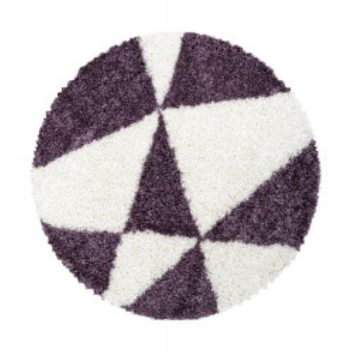 Levně Ayyildiz koberce Kusový koberec Tango Shaggy 3101 lila kruh - 160x160 (průměr) kruh cm