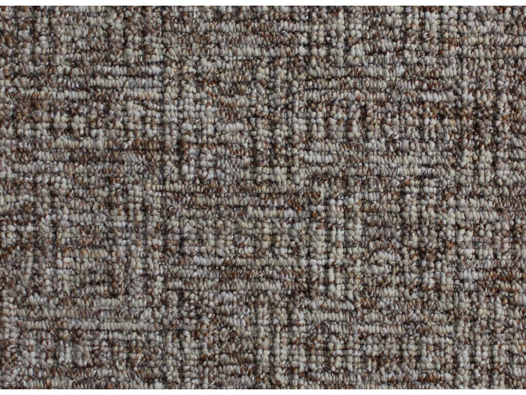Levně Spoltex koberce Liberec Metrážový koberec Optik 14 Hnědý - Kruh s obšitím cm