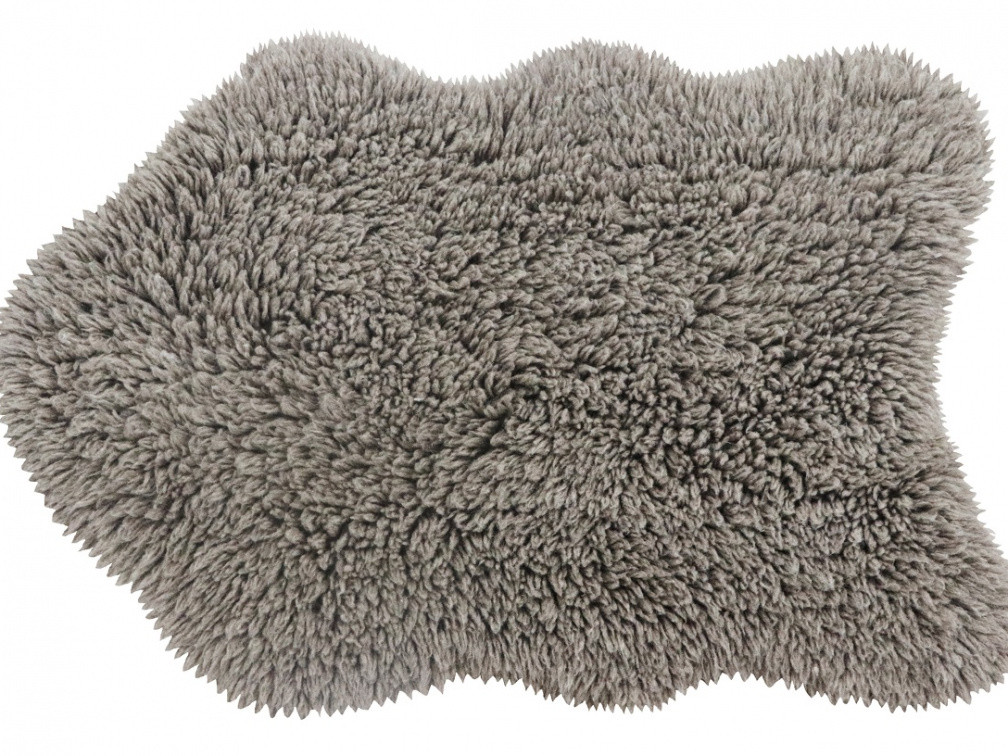 Levně Lorena Canals koberce Vlněný koberec Woolly - Sheep Grey - 75x110 tvar kožešiny cm