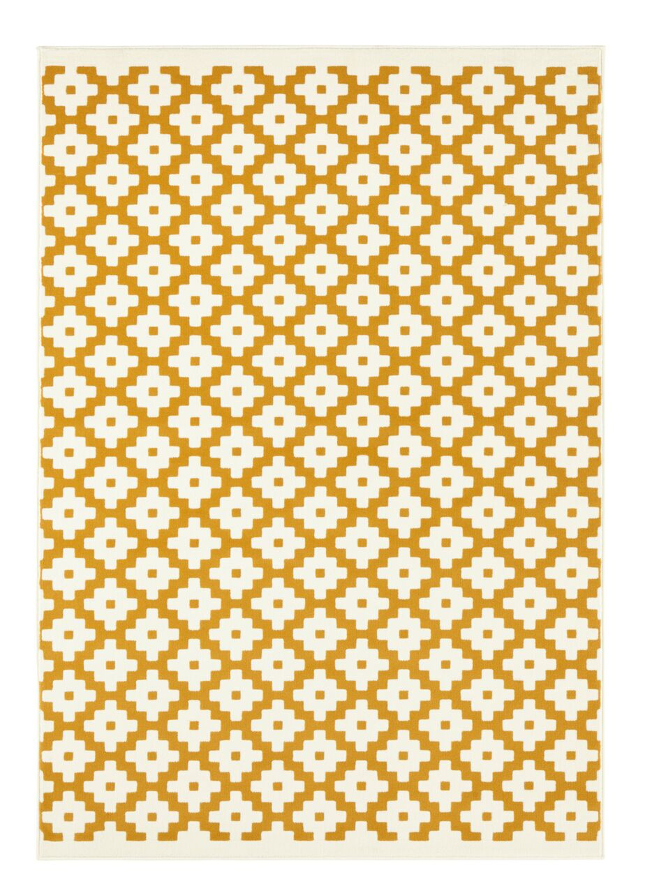 Levně Hanse Home Collection koberce 120x170 cm Kusový koberec Celebration 103450 Lattice Gold - 120x170 cm Žlutá