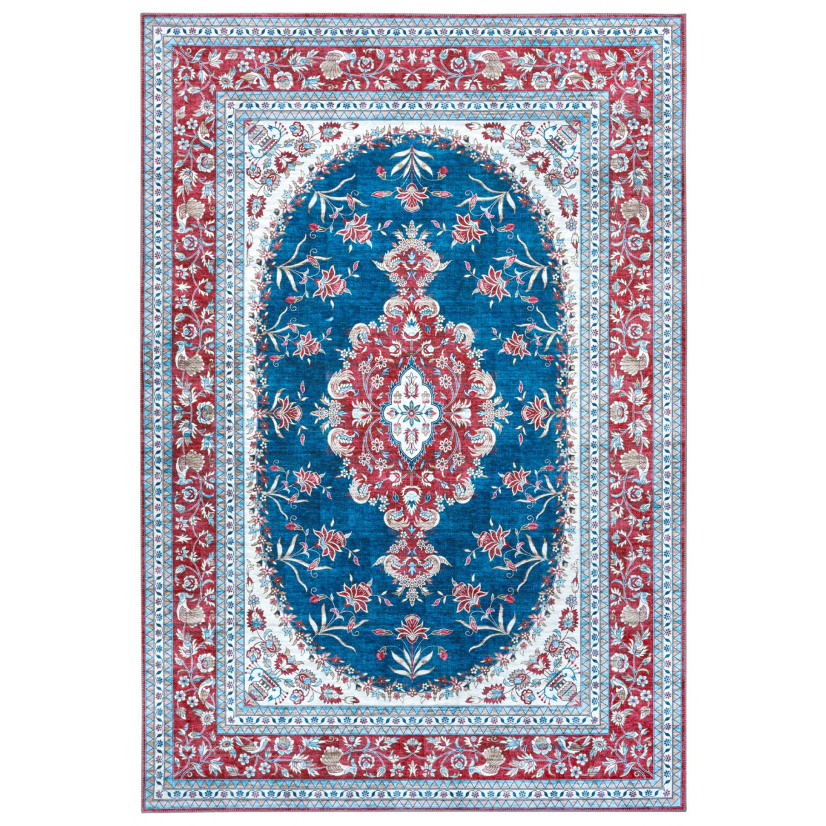Kusový koberec Asmar 104966 ruby red, blue, light blue