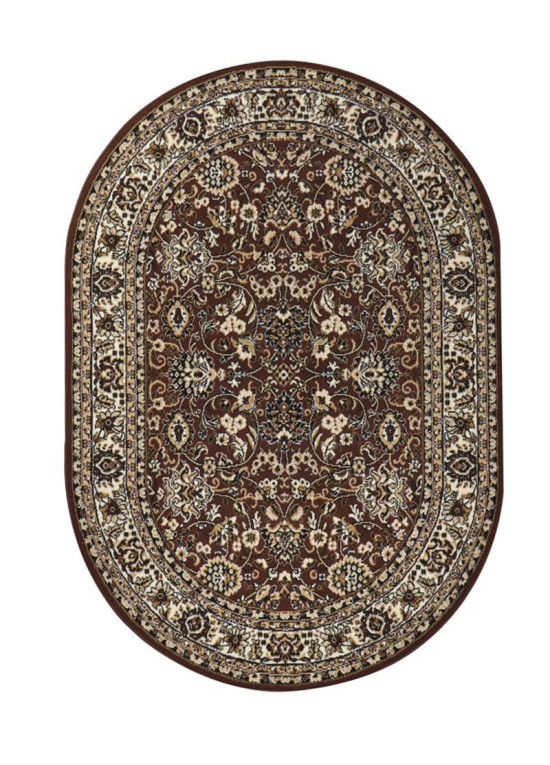 Levně Sintelon, Kusový koberec Teheran Practica 59/DMD ovál, 160x230, hnědá, chodba / předsíň