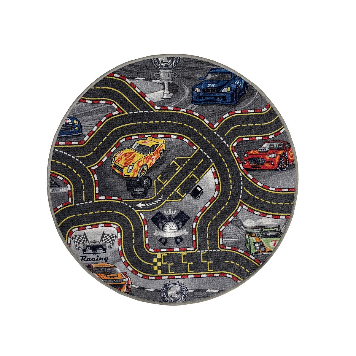 Dětský kusový koberec Cars new kulatý
