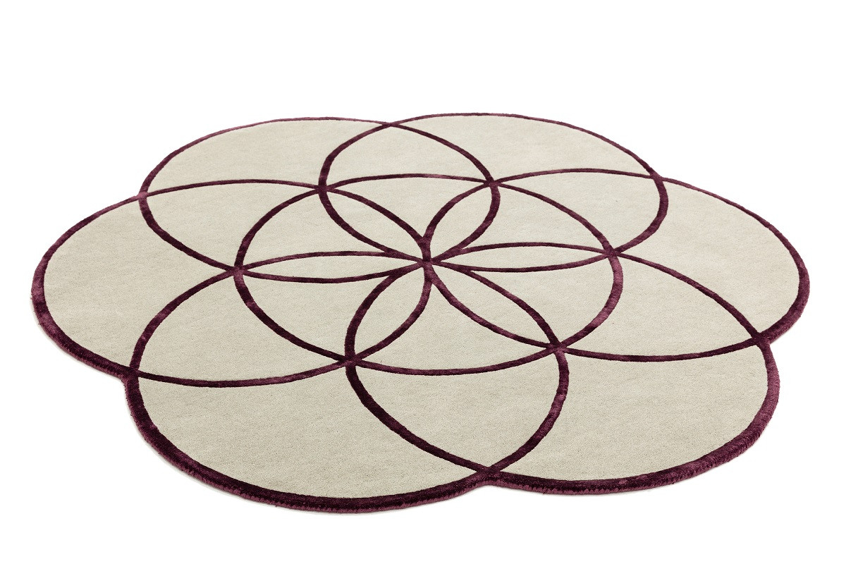 Levně Asiatic London koberce AKCE: 200x200 kytka cm Ručně všívaný kusový koberec Lotus Purple - 200x200 kytka cm