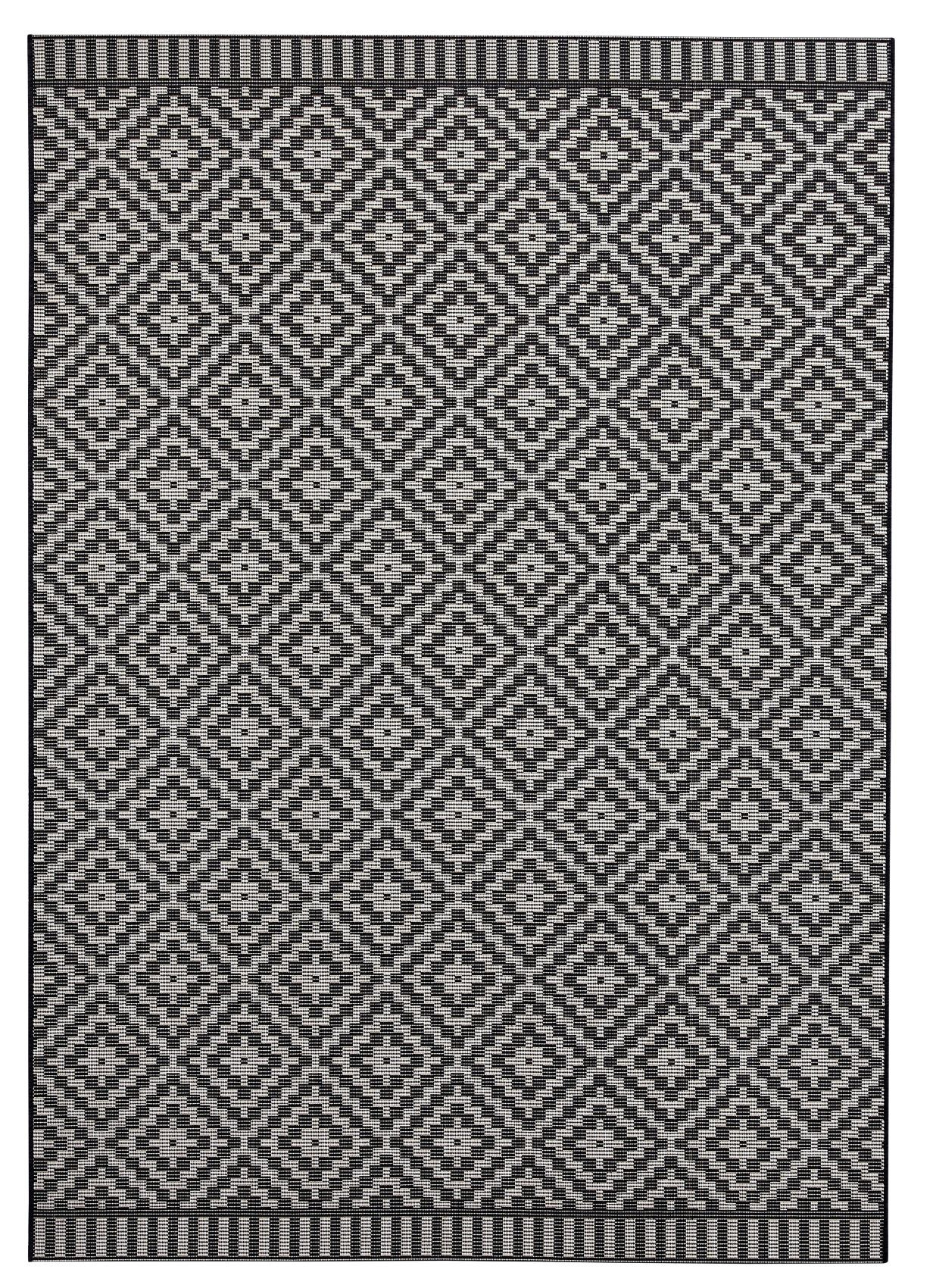 Levně Mujkoberec Original Kusový koberec Mujkoberec Original Mia 103520 Black Creme – na ven i na doma - 120x170 cm