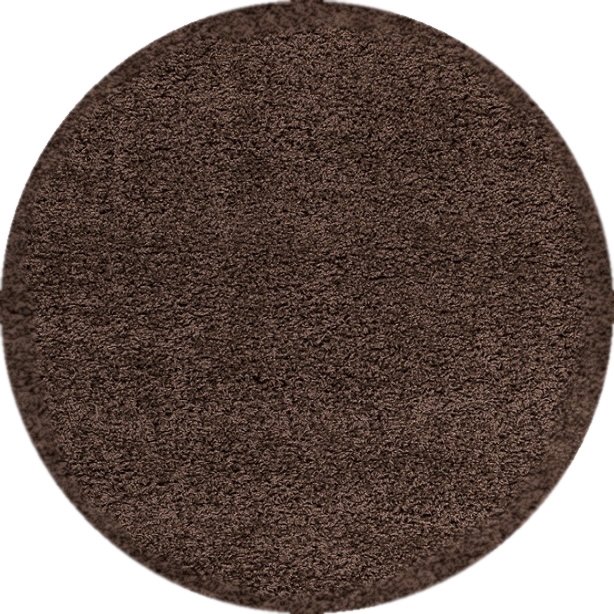 Levně Ayyildiz koberce Kusový koberec Dream Shaggy 4000 Brown kruh - 120x120 (průměr) kruh cm