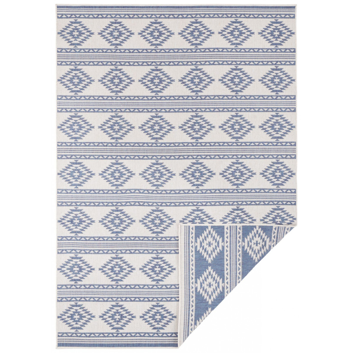 Kusový koberec Mujkoberec Original Nora 103741 Blue, Creme – na ven i na doma