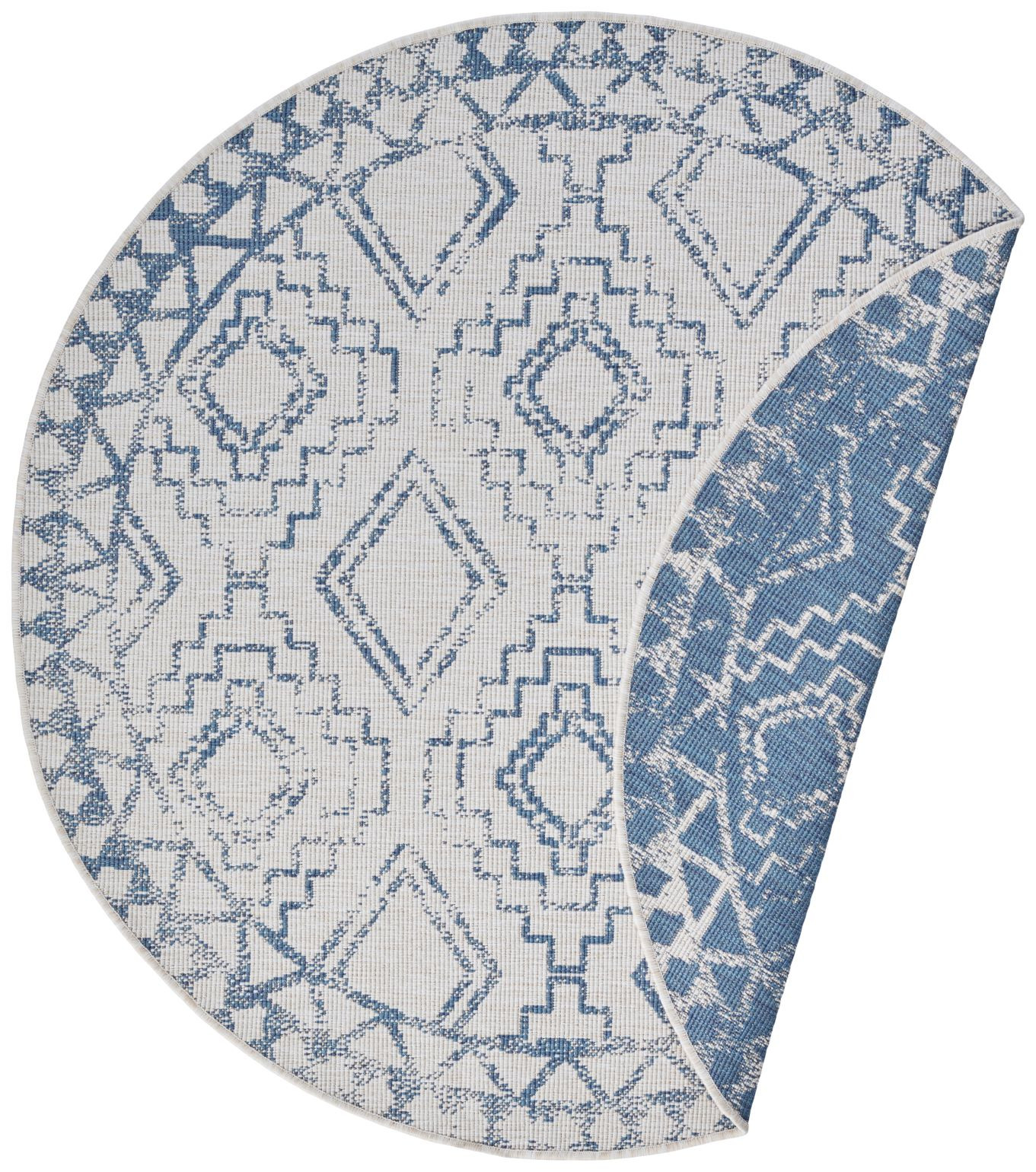 Levně Mujkoberec Original Kusový koberec Mujkoberec Original Nora 105021 Blue Creme kruh - 160x160 (průměr) kruh cm Modrá