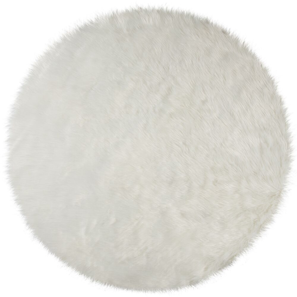 Levně Flair Rugs koberce Kusový koberec Faux Fur Sheepskin Ivory kruh - 120x120 (průměr) kruh cm