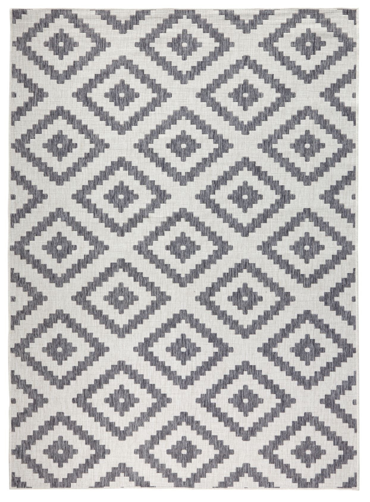 Levně NORTHRUGS - Hanse Home koberce Kusový koberec Twin-Wendeteppiche 103132 grau creme – na ven i na doma - 80x250 cm