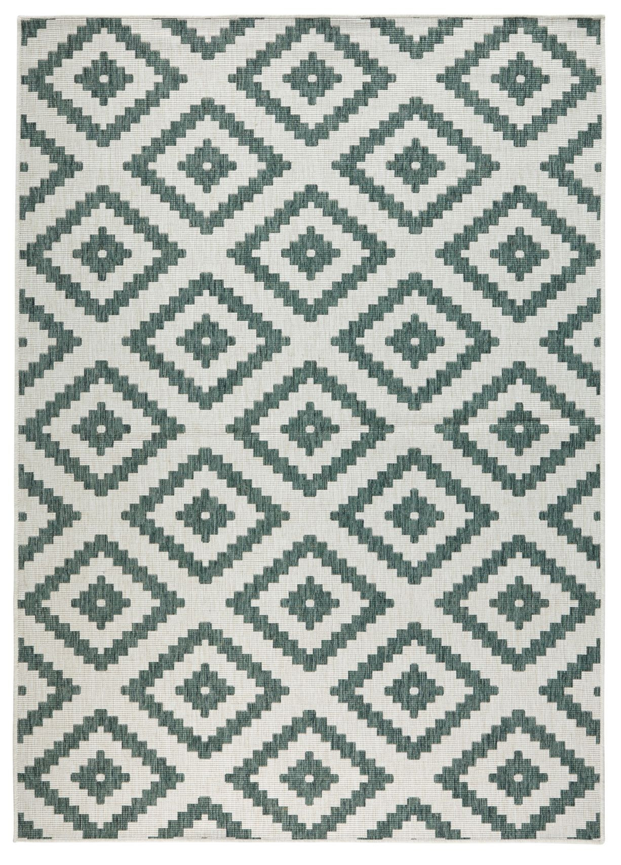 Levně NORTHRUGS - Hanse Home koberce Kusový koberec Twin-Wendeteppiche 103131 grün creme – na ven i na doma - 80x150 cm