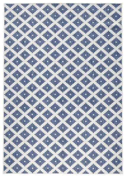 Levně NORTHRUGS - Hanse Home koberce Kusový koberec Twin-Wendeteppiche 103128 blau creme – na ven i na doma - 120x170 cm