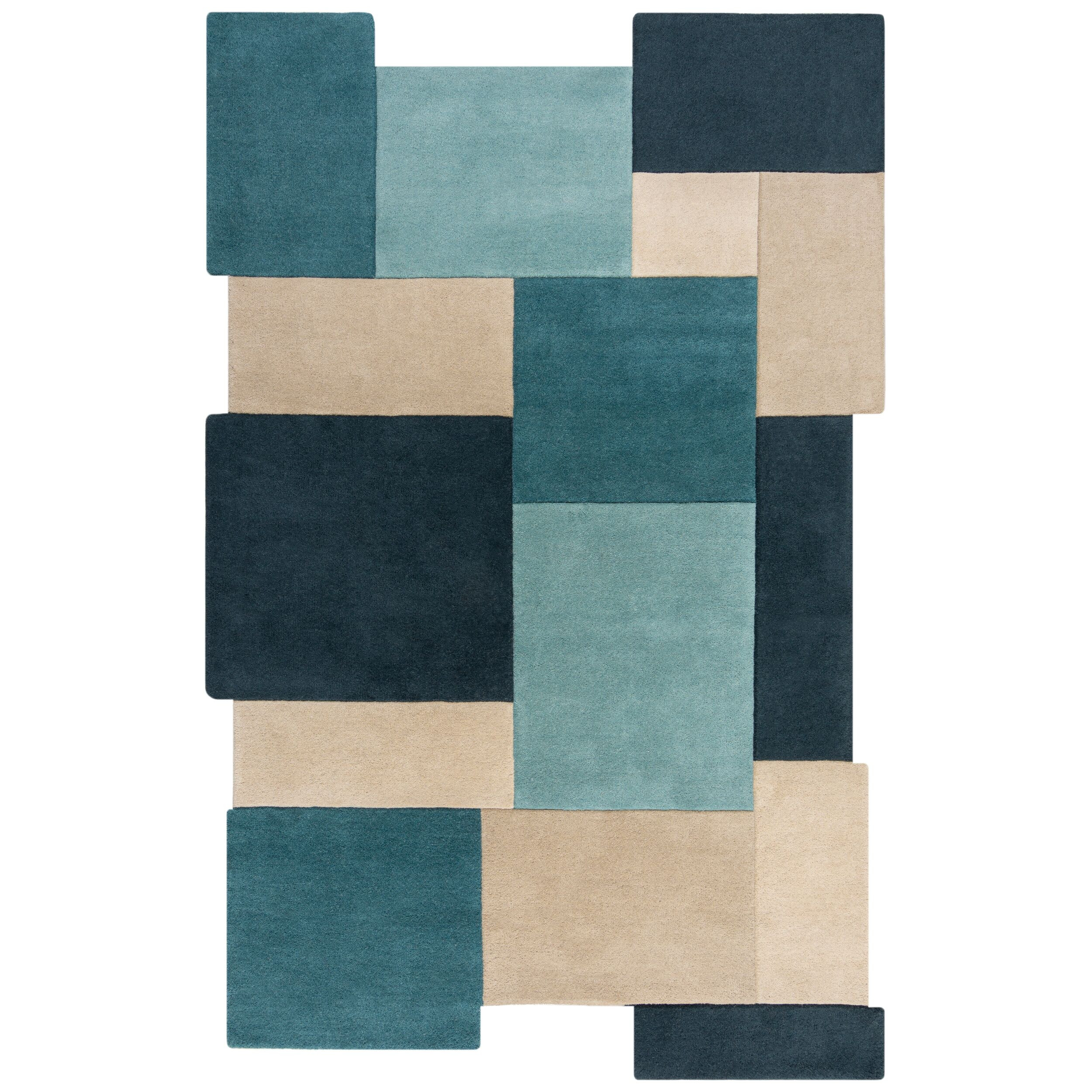 Levně Flair Rugs koberce Kusový koberec Abstract Collage Teal - 120x180 cm
