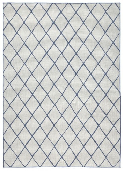 Levně NORTHRUGS - Hanse Home koberce Kusový koberec Twin-Wendeteppiche 103119 blau creme – na ven i na doma - 120x170 cm