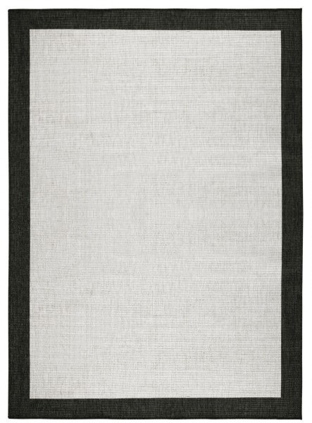 Levně NORTHRUGS - Hanse Home koberce Kusový koberec Twin-Wendeteppiche 103105 creme schwarz – na ven i na doma - 120x170 cm