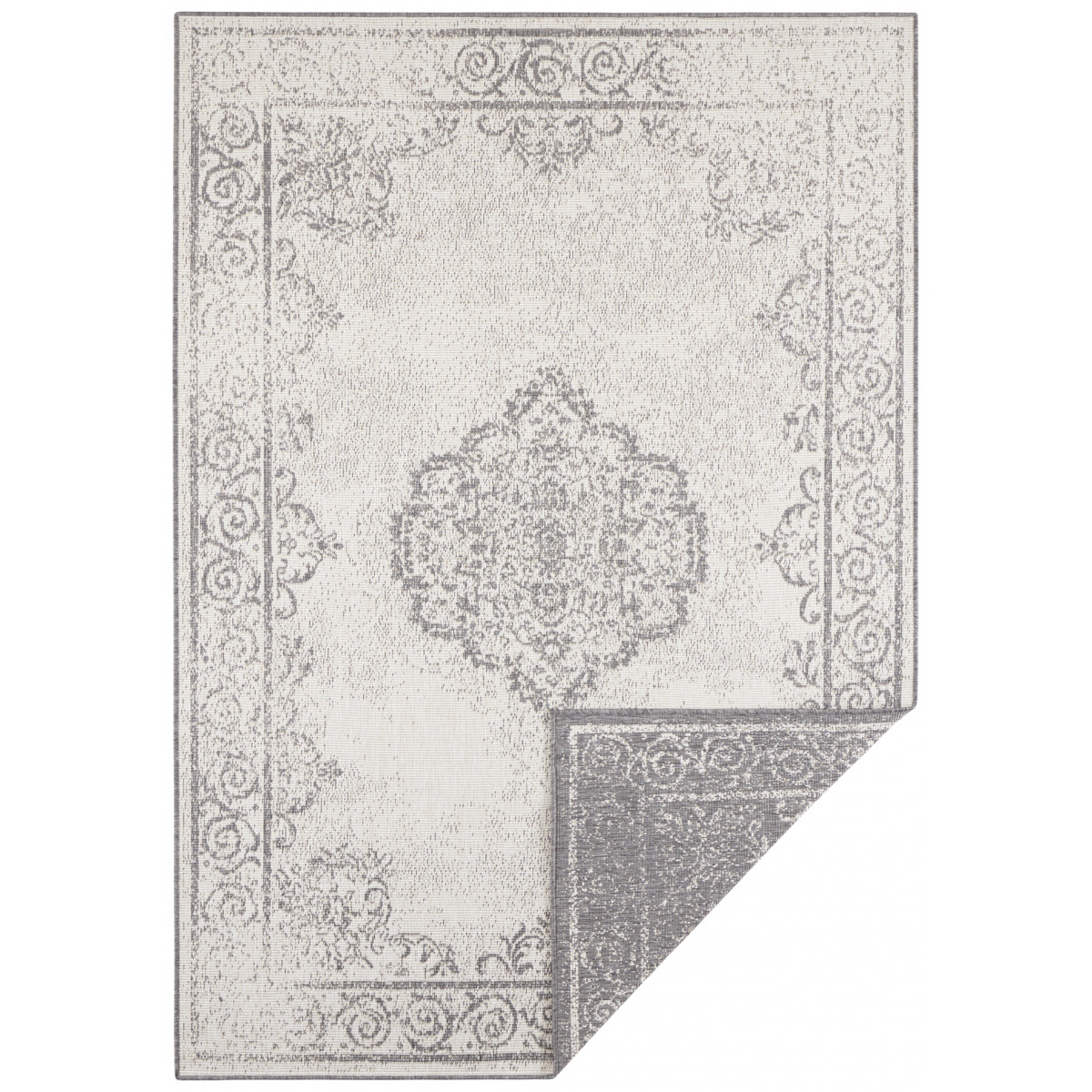 AKCE: 160x230 cm Kusový koberec Twin Supreme 103870 Grey/Cream – na ven i na doma