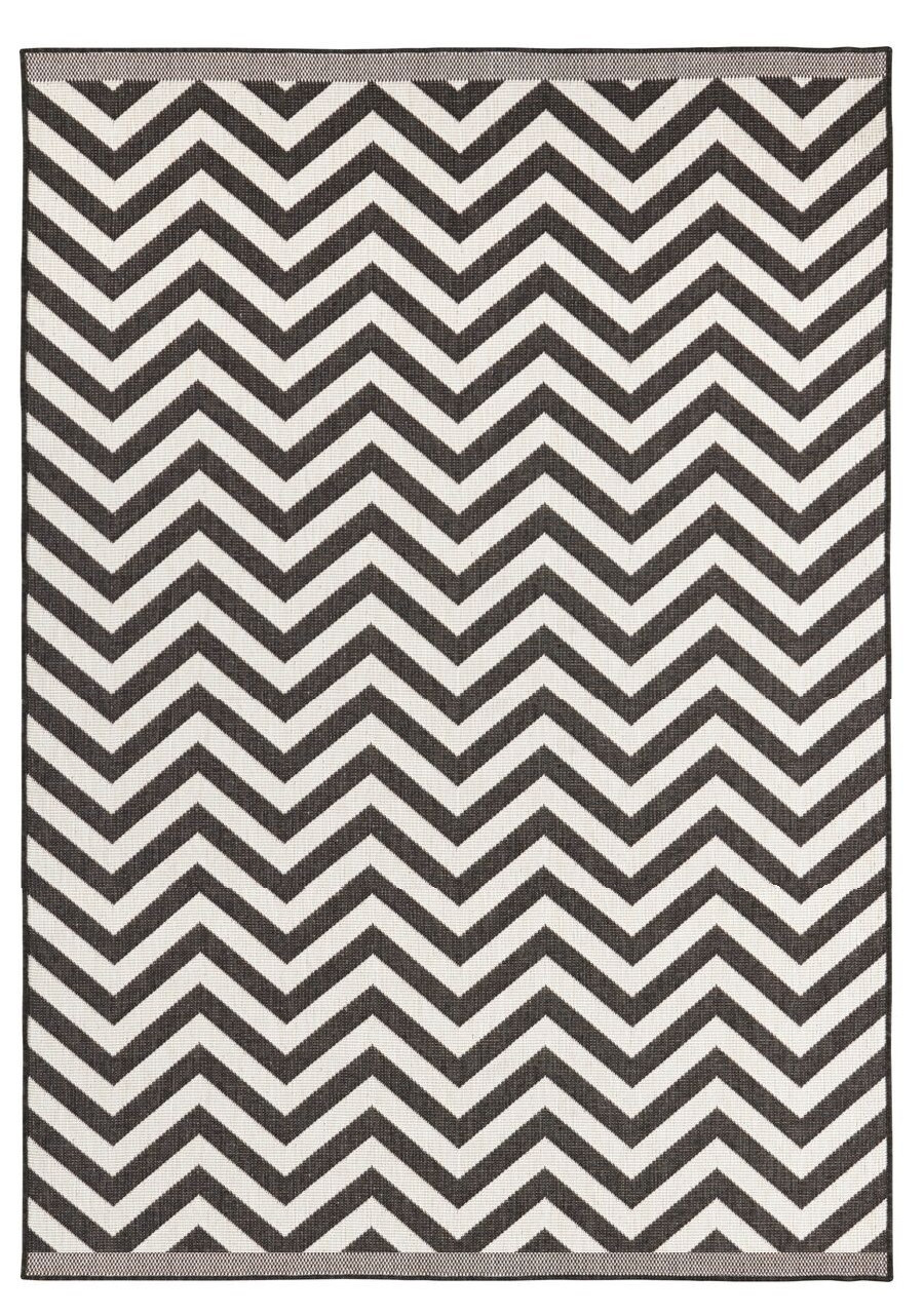 Levně NORTHRUGS - Hanse Home koberce Kusový koberec Twin Supreme 103433 Palma black creme – na ven i na doma - 200x290 cm