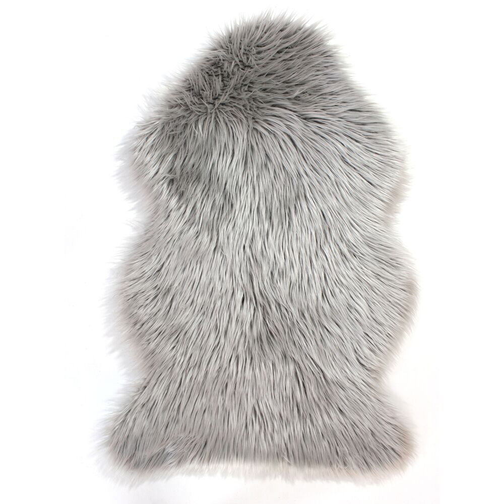Levně Flair Rugs koberce Kusový koberec Faux Fur Sheepskin Grey - 80x150 cm
