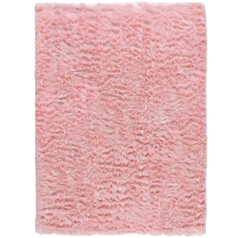 Levně Flair Rugs koberce Kusový koberec Faux Fur Sheepskin Pink - 60x90 tvar kožešiny cm