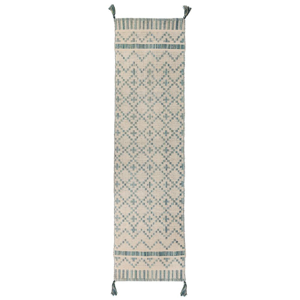 Levně Flair Rugs, Běhoun Leela Ivory/Teal, 60x200, modrá, chodba / předsíň