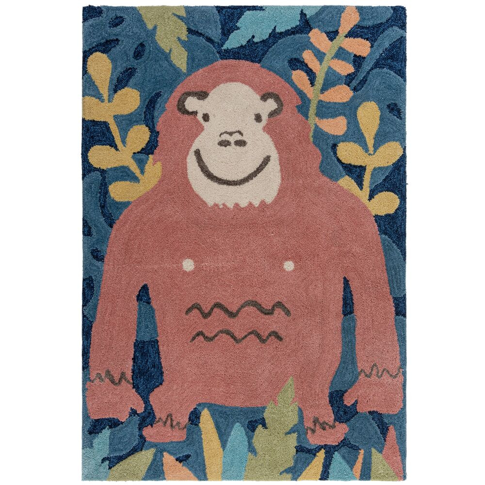 Levně Flair Rugs koberce Kusový koberec Zest Kids Jungle Monkey Brown/Multi - 80x120 cm