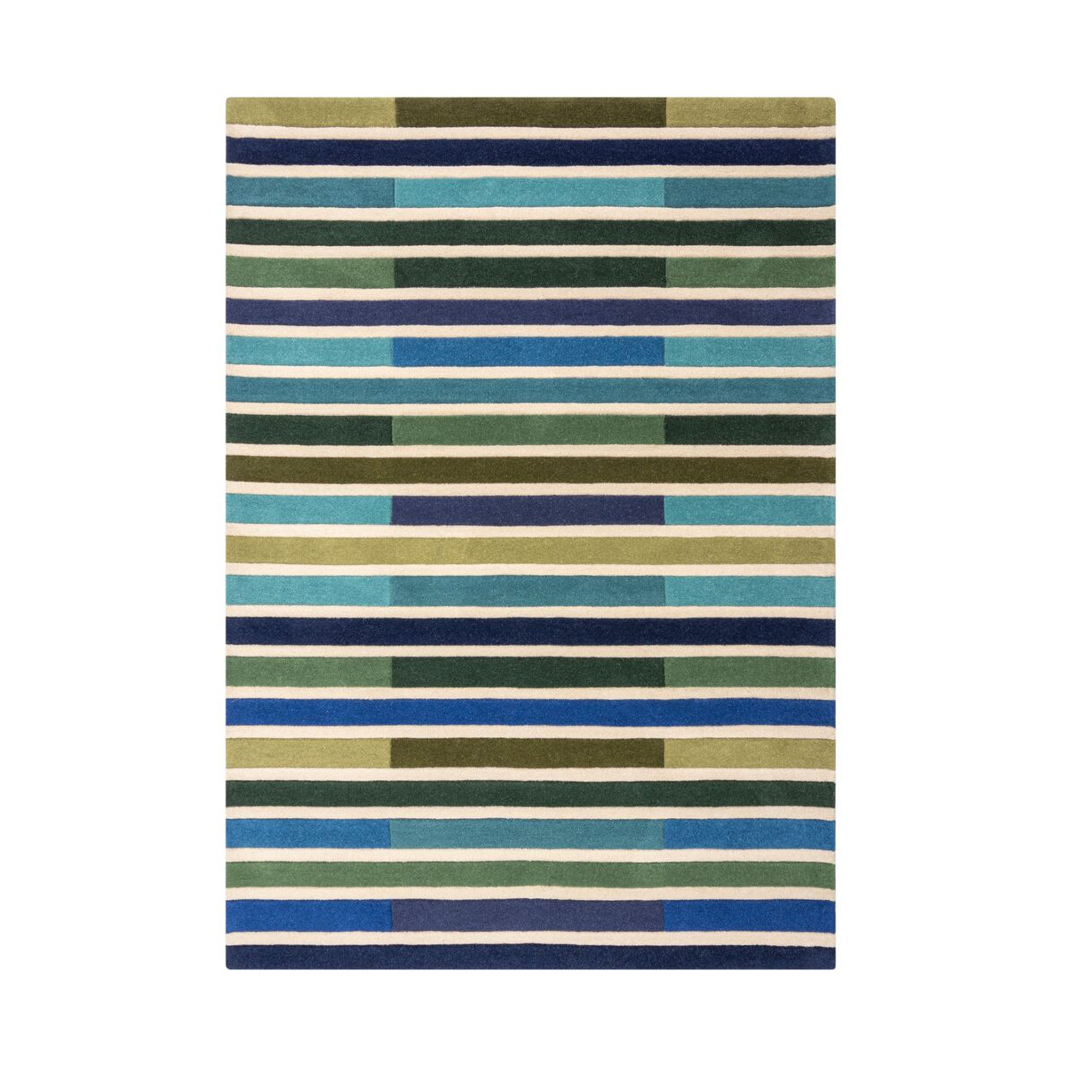 Ručně všívaný kusový koberec Illusion Piano Green/Multi