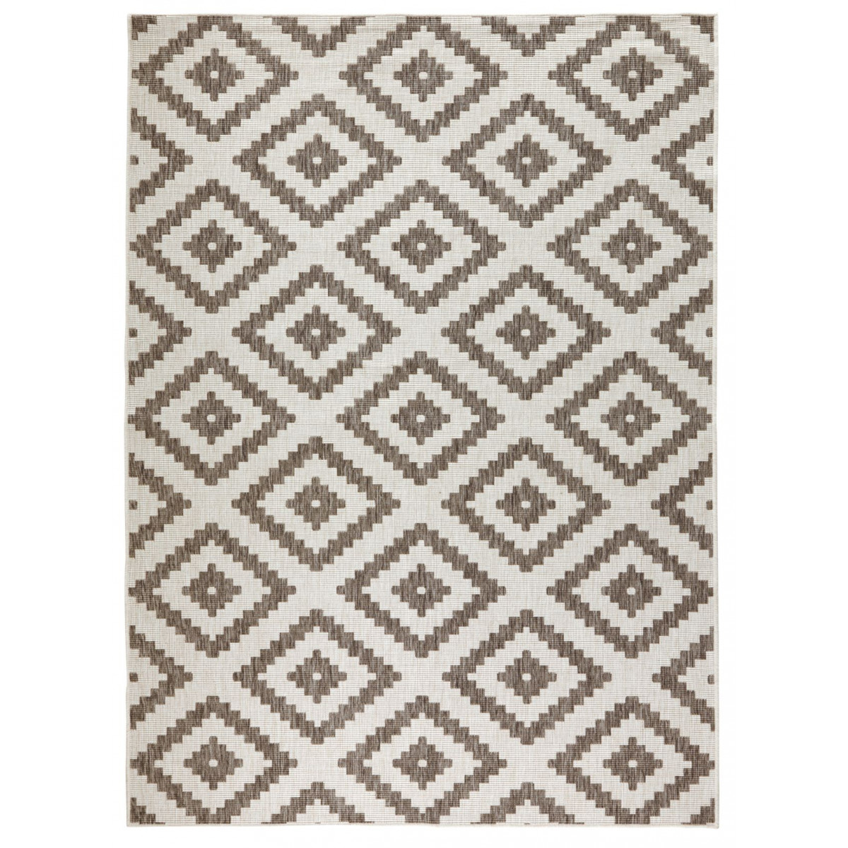 AKCE: 120x170 cm Kusový koberec Twin-Wendeteppiche 103133 braun creme – na ven i na doma