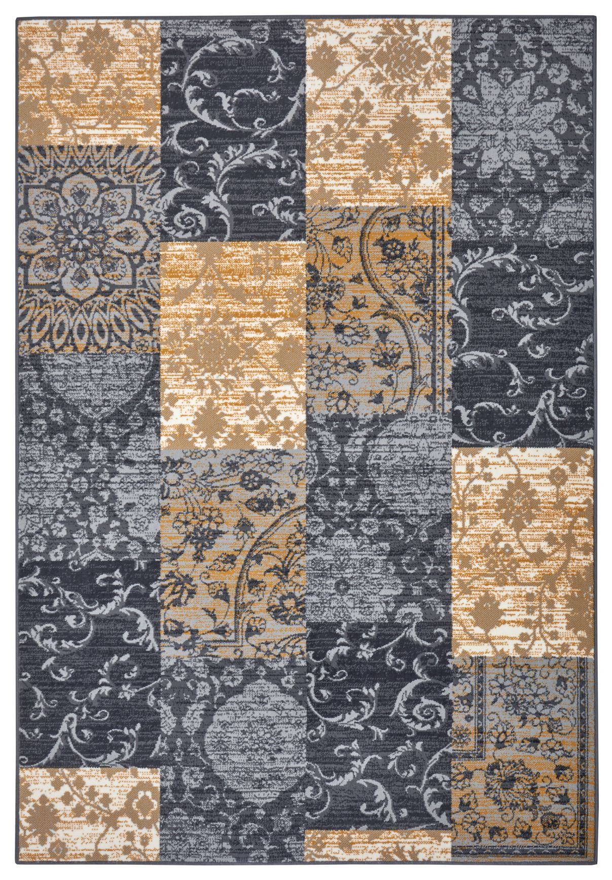 Levně Hanse Home Collection koberce Kusový koberec Gloria 105522 Grey Mustard - 160x230 cm