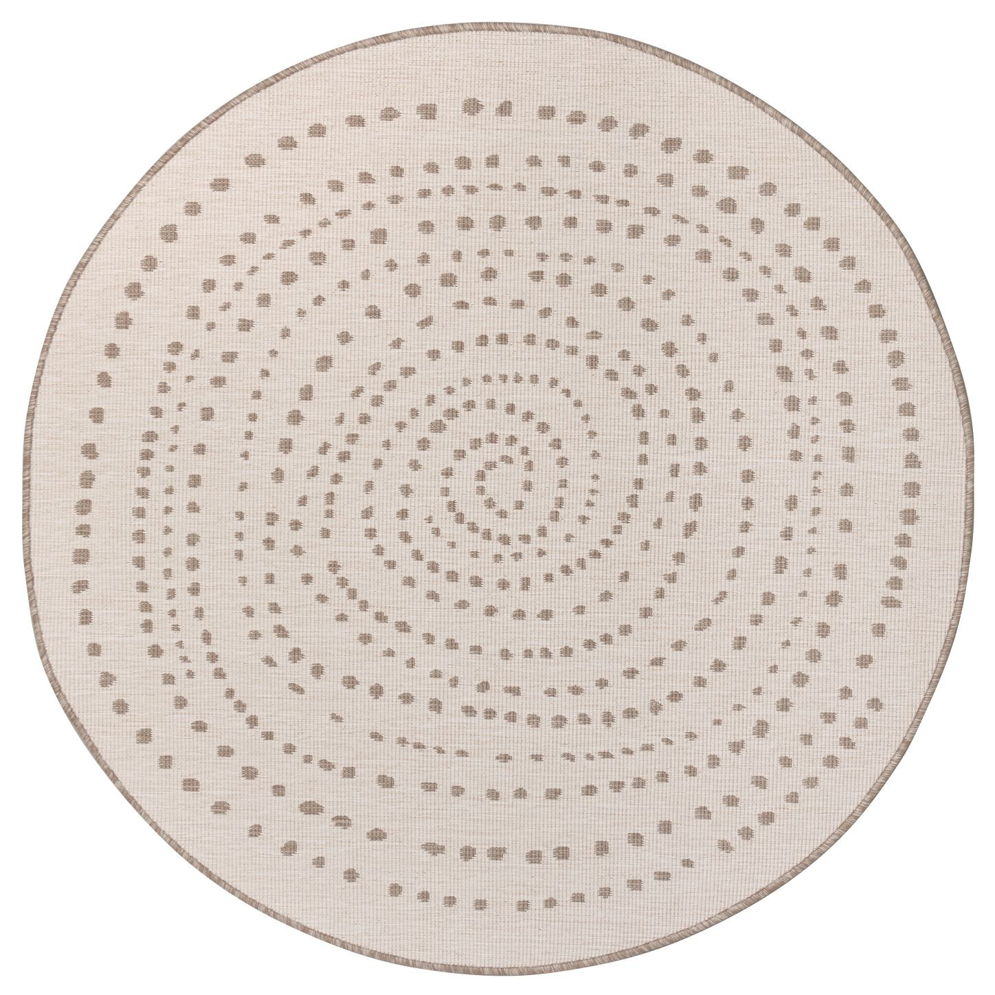 Levně NORTHRUGS - Hanse Home koberce Kusový koberec Twin-Wendeteppiche 105414 Linen kruh – na ven i na doma - 140x140 (průměr) kruh cm