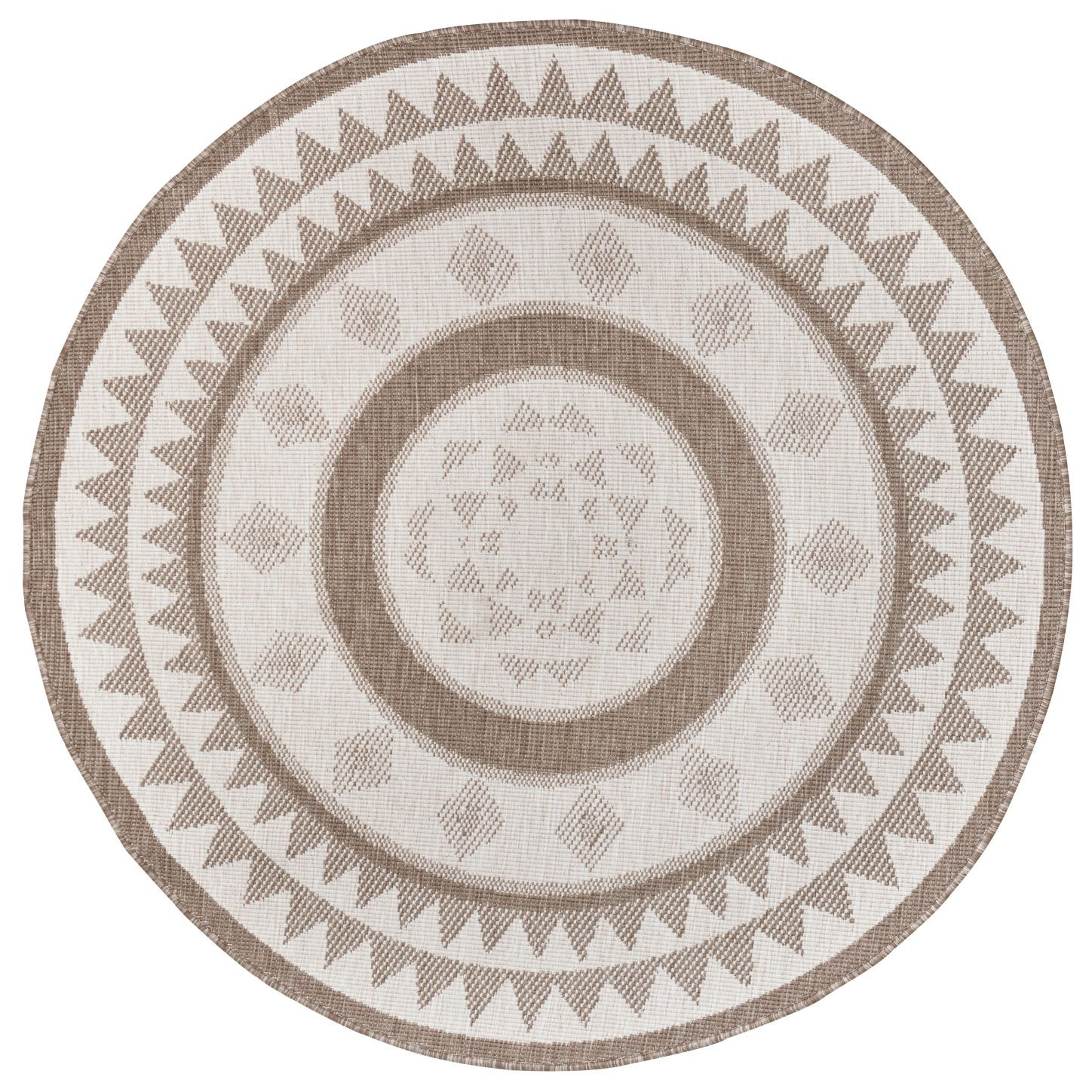 Levně NORTHRUGS - Hanse Home koberce Kusový koberec Twin Supreme 105444 Jamaica Linen kruh – na ven i na doma - 140x140 (průměr) kruh cm