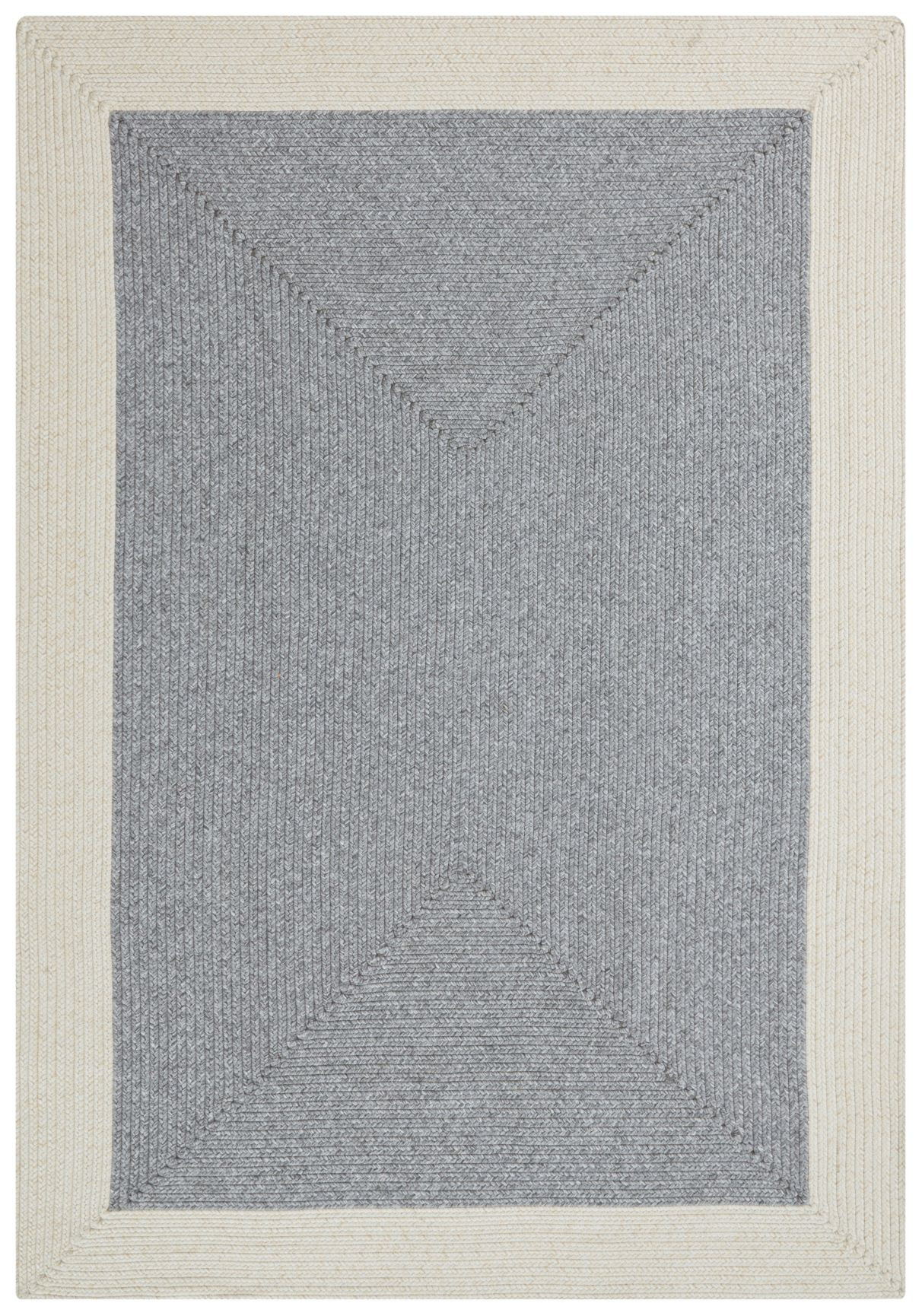 Levně NORTHRUGS - Hanse Home koberce Kusový koberec Braided 105555 Grey Creme – na ven i na doma - 120x170 cm