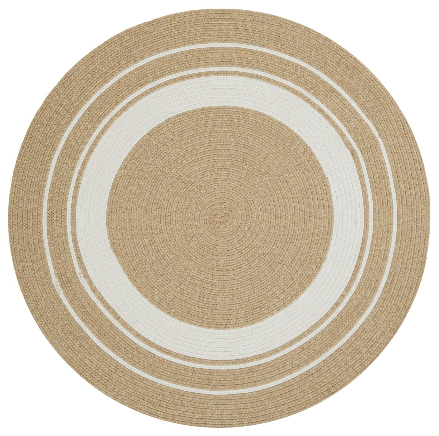Levně NORTHRUGS - Hanse Home koberce Kusový koberec Braided 105556 Creme Beige kruh – na ven i na doma - 200x200 (průměr) kruh cm