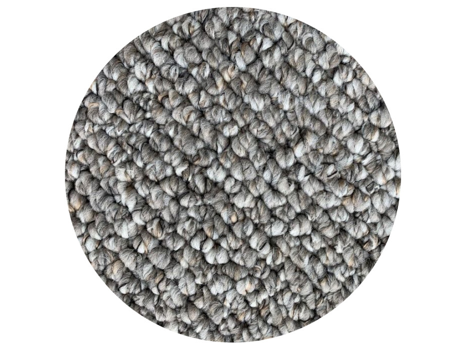 Levně Vopi koberce AKCE: 120x120 (průměr) kruh cm Kruhový koberec Wellington šedý - 120x120 (průměr) kruh cm