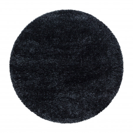 Levně Ayyildiz koberce Kusový koberec Brilliant Shaggy 4200 Black kruh - 160x160 (průměr) kruh cm
