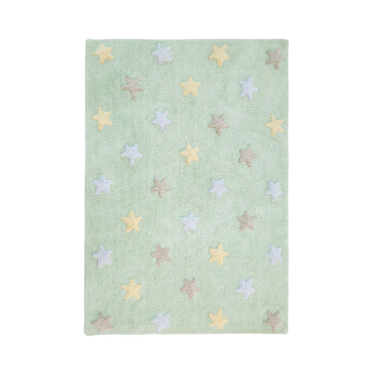 AKCE: 120x160 cm Přírodní koberec, ručně tkaný Tricolor Stars Soft Mint