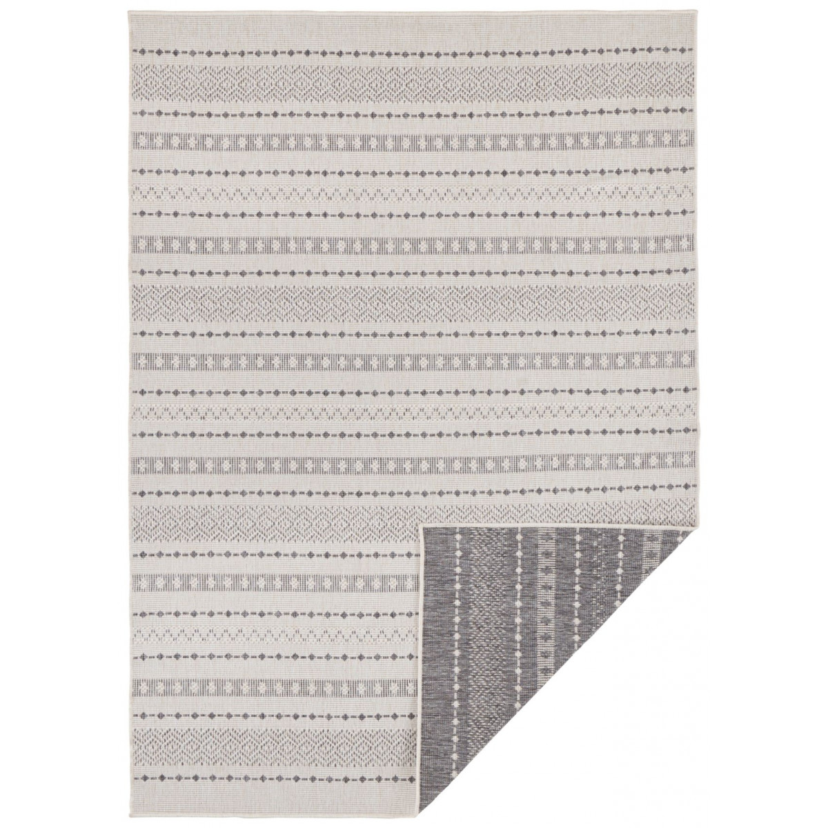 AKCE: 160x230 cm Kusový koberec Mujkoberec Original Nora 103736 Grey, Creme – na ven i na doma