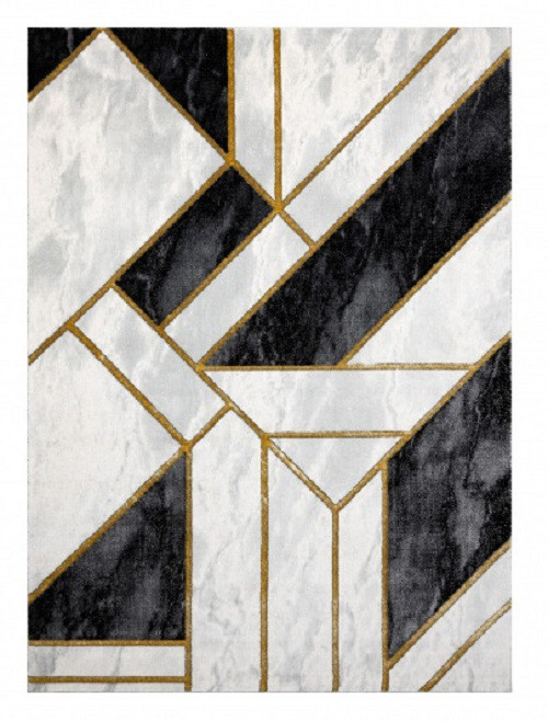 Levně Dywany Łuszczów Kusový koberec Emerald 1015 black and gold - 140x190 cm