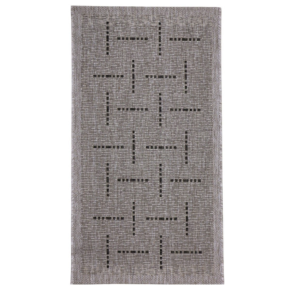 Kusový koberec FLOORLUX Silver/Black 20008 – na ven i na doma