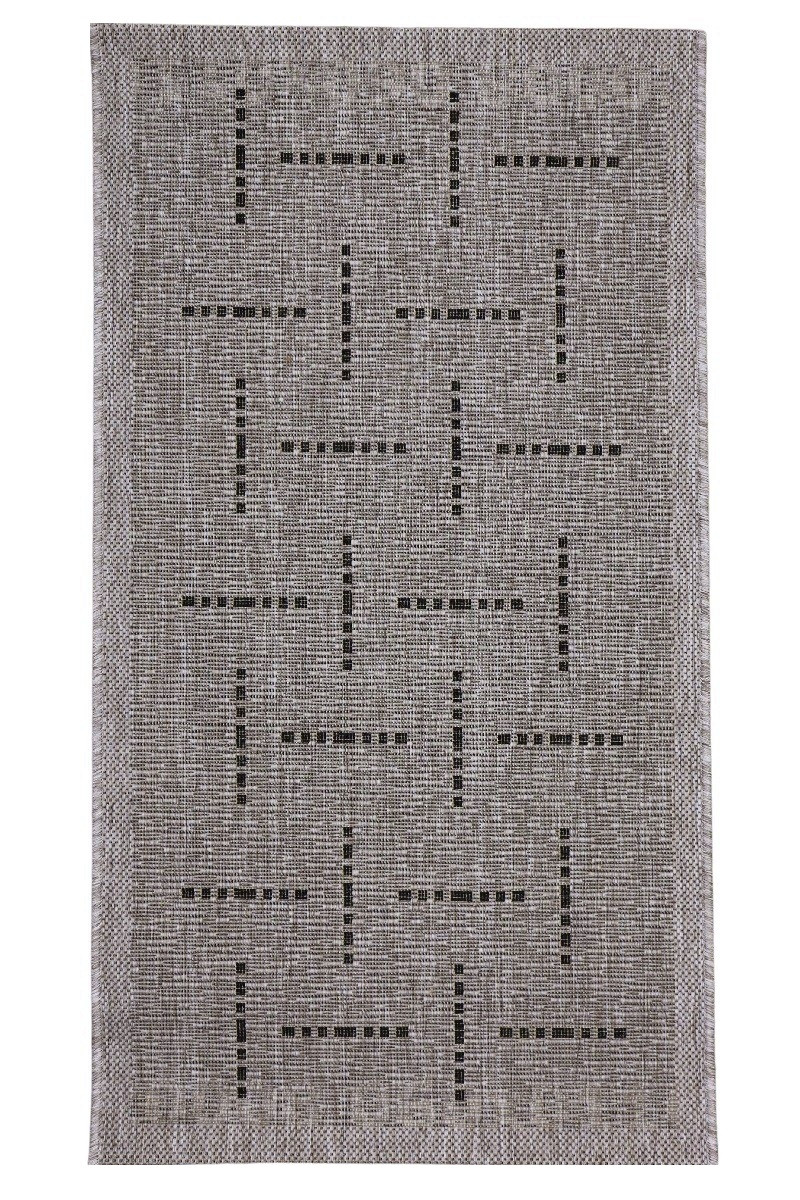 Levně Devos koberce Kusový koberec FLOORLUX Silver/Black 20008 – na ven i na doma - 80x150 cm