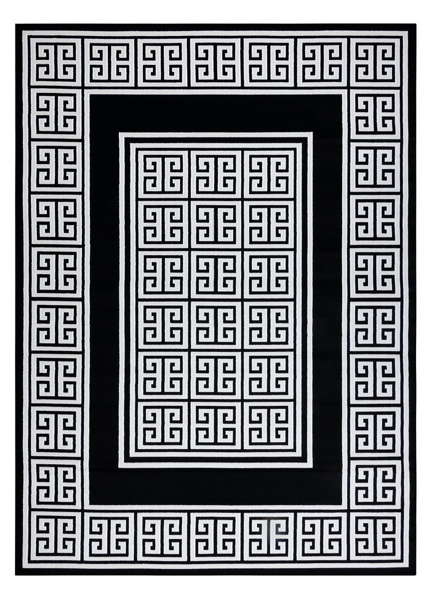 Kusový koberec Gloss 6776 85 greek black/ivory