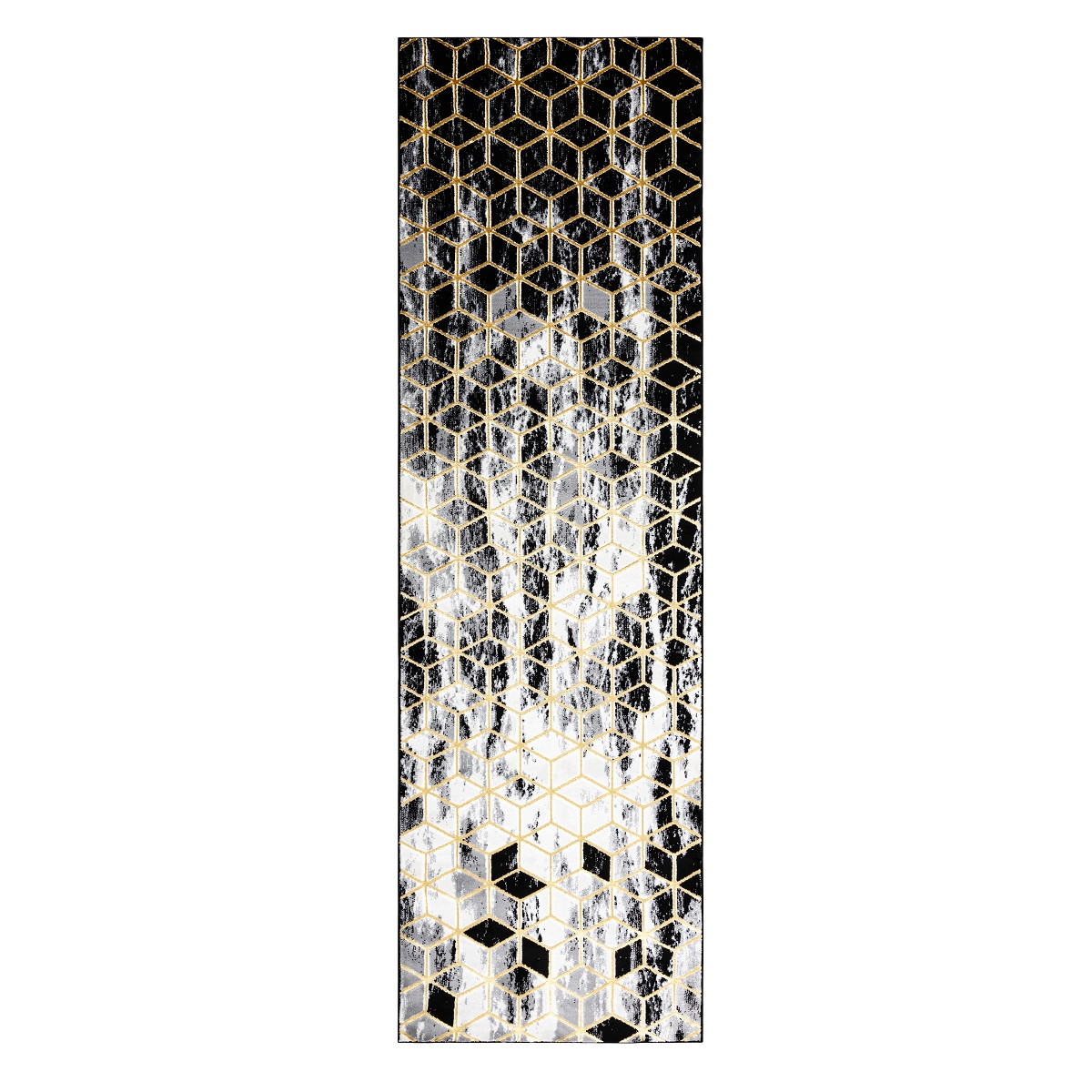 Běhoun Gloss 409A 82 3D cubes black/gold/grey