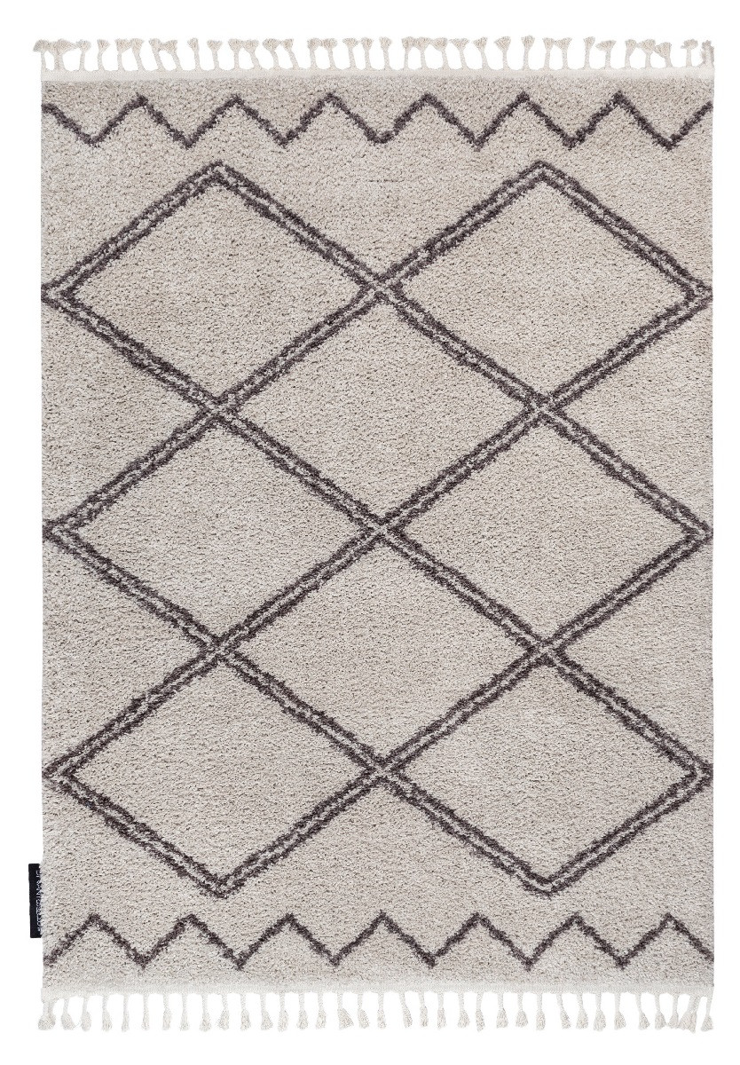 Levně Dywany Łuszczów Kusový koberec Berber Asila B5970 cream and brown - 80x150 cm