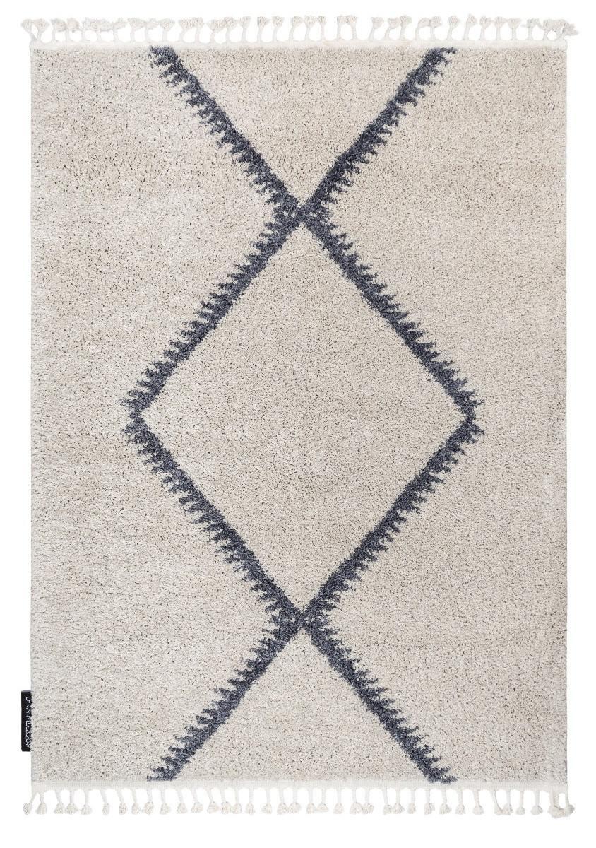 Levně Dywany Łuszczów Kusový koberec Berber Maknes B5910 cream and grey - 160x220 cm