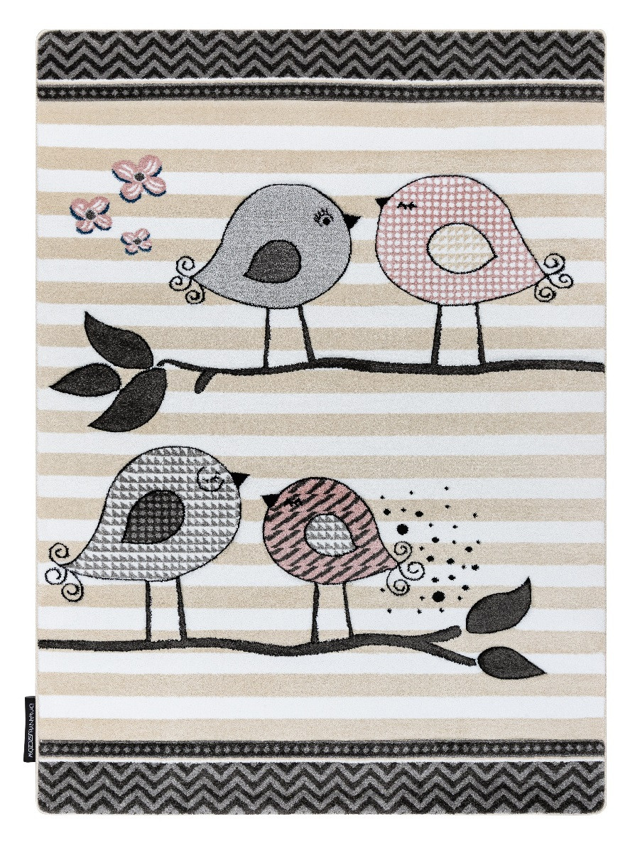 Levně Dywany Łuszczów Dětský kusový koberec Petit Birds cream - 180x270 cm