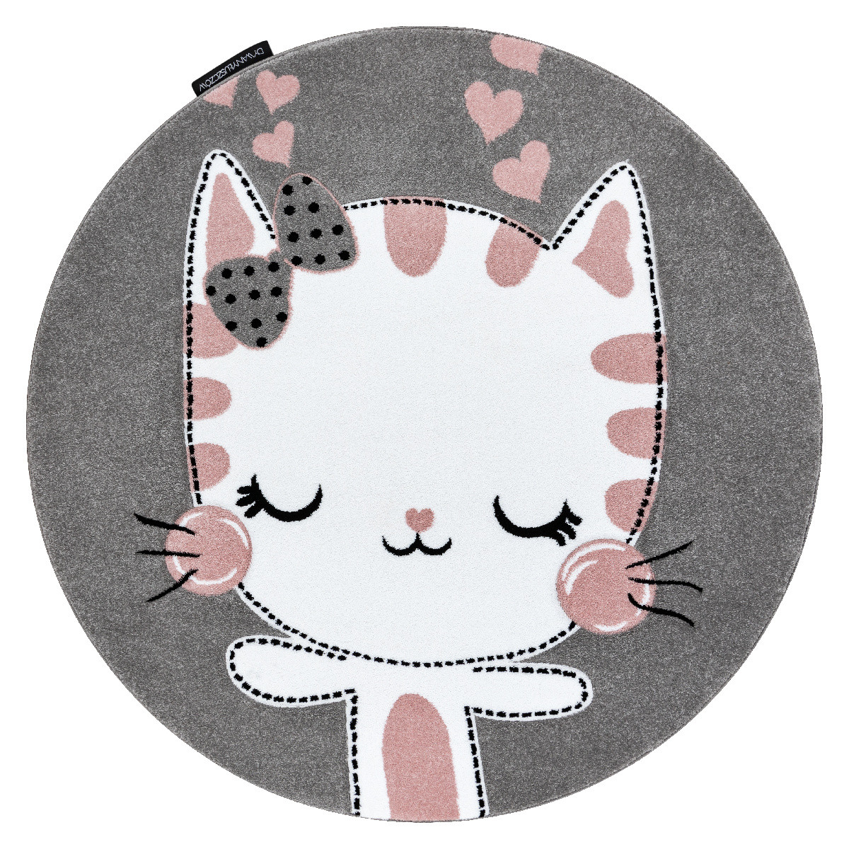 Levně Dywany Łuszczów Dětský kusový koberec Petit Kitty cat grey kruh - 120x120 (průměr) kruh cm
