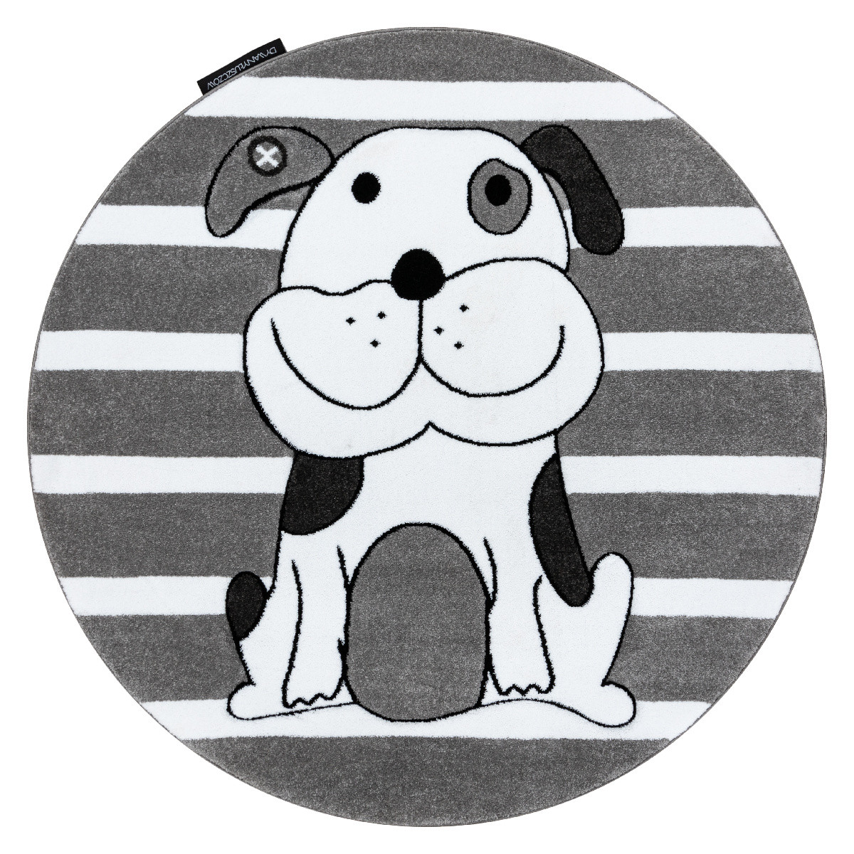 Levně Dywany Łuszczów Dětský kusový koberec Petit Puppy grey kruh - 160x160 (průměr) kruh cm