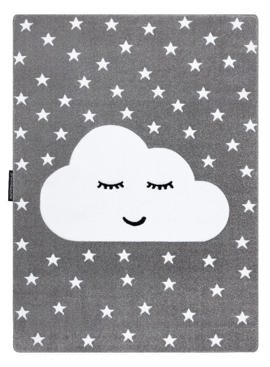 Levně Dywany Łuszczów Dětský kusový koberec Petit Cloud stars grey - 140x190 cm