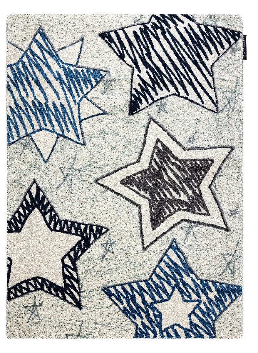 Dětský kusový koberec Petit Stars blue