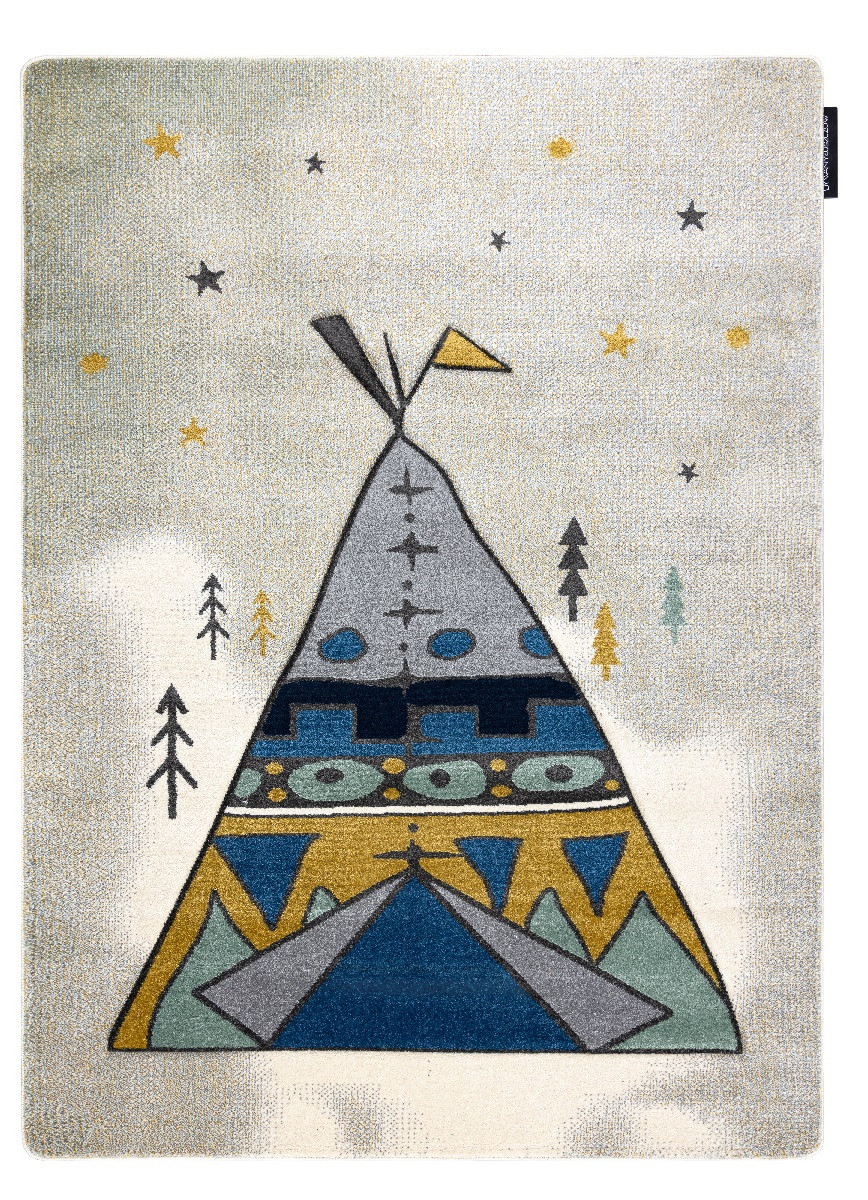 Levně Dywany Łuszczów Dětský kusový koberec Petit Tipi grey - 120x170 cm Vícebarevná
